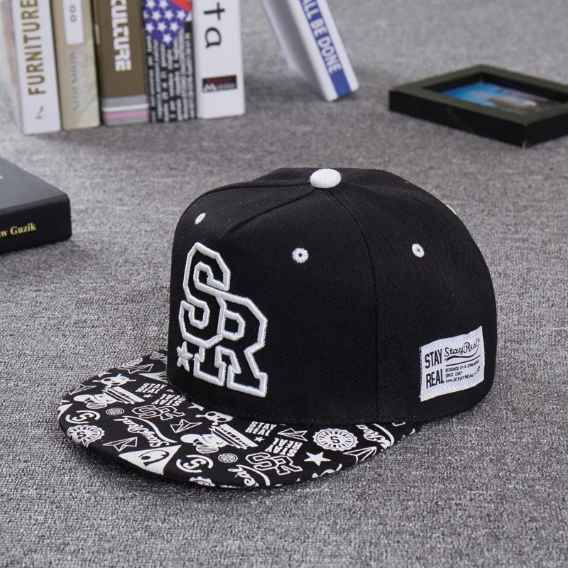 2024 NEW fashion embroidery letter SR baseball cap hip hop hat men and women outdoor sports and leisure flat shade snapback cap
