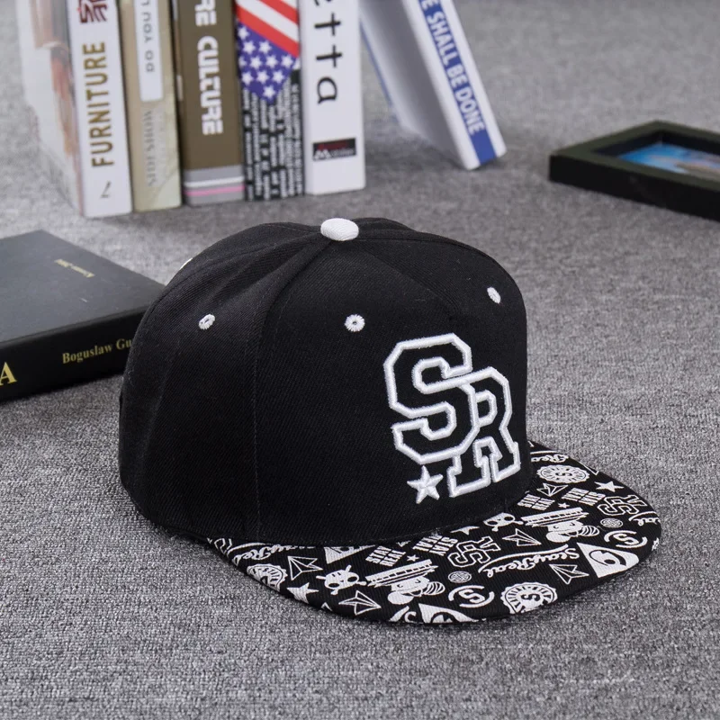 2024 NEW fashion embroidery letter SR baseball cap hip hop hat men and women outdoor sports and leisure flat shade snapback cap