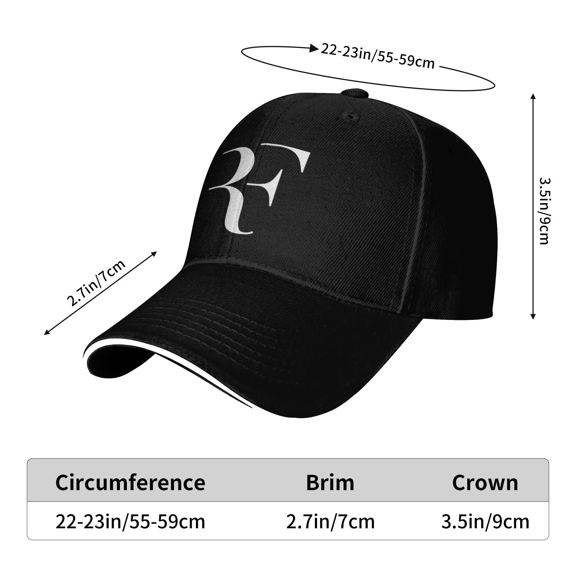 RF Roger Federer Style Sandwich Cap Adult
Sport
Baseball Cap Sandwich Hat Adjustable Snapback Caps Sun Hats Summer Caps