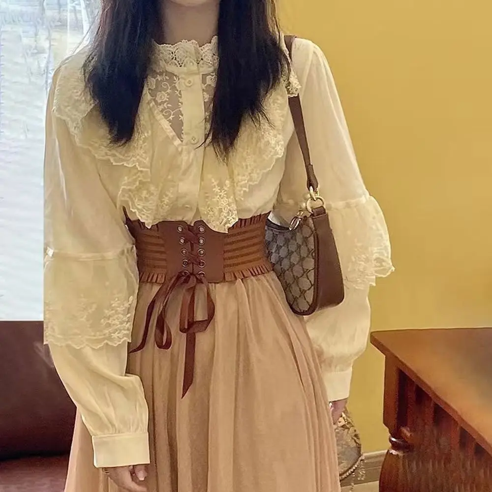 Fashion Wide Corset Waist Belt PU Leather Stretchy Waistband Strap Decorative DIY Body Shapewear For Women Lady Girl Bridal