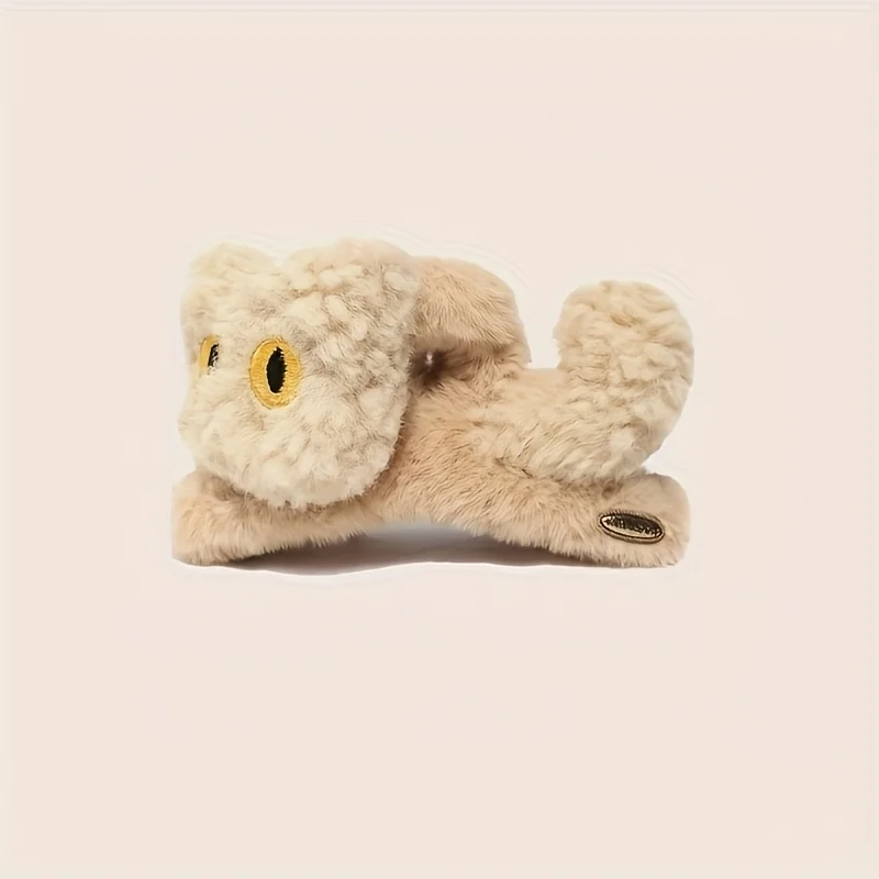 1/2pcs Autumn and Winter Fashion Plush Cat Claw Clip, Cute Cartoon Women's Shark Clip, Super Cute Ponytail Bun Clip.