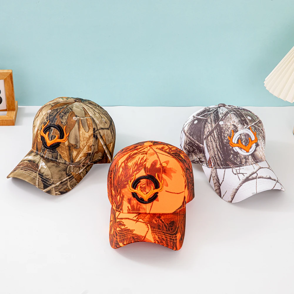 Fashion Horns Embroidery Baseball Caps Men Women Camouflage Tactical Sun Hat Spring Autumn Outdoor Sports Fishing Visors