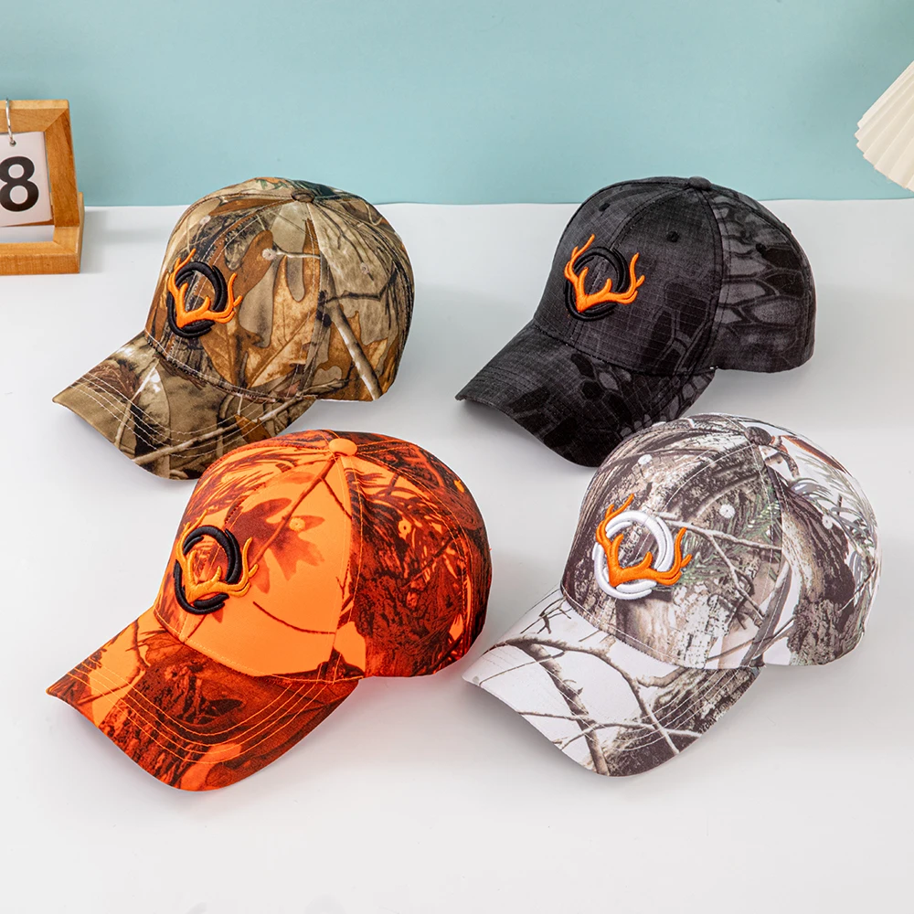Fashion Horns Embroidery Baseball Caps Men Women Camouflage Tactical Sun Hat Spring Autumn Outdoor Sports Fishing Visors