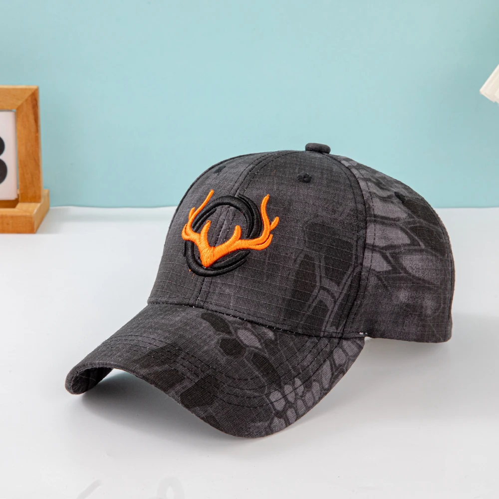 Fashion Horns Embroidery Baseball Caps Men Women Camouflage Tactical Sun Hat Spring Autumn Outdoor Sports Fishing Visors