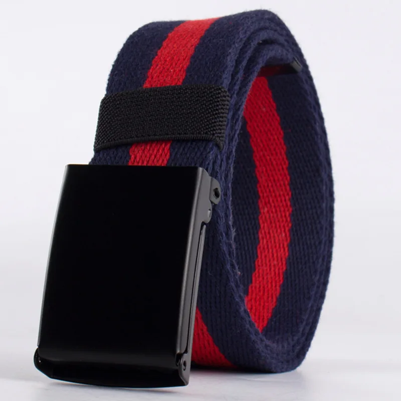 Fashion Canvas Belts Men Women Waist Belt Metal Buckle Belt Top Quality Unisex Rainbow Waistband Jeans Accessories 100-140cm