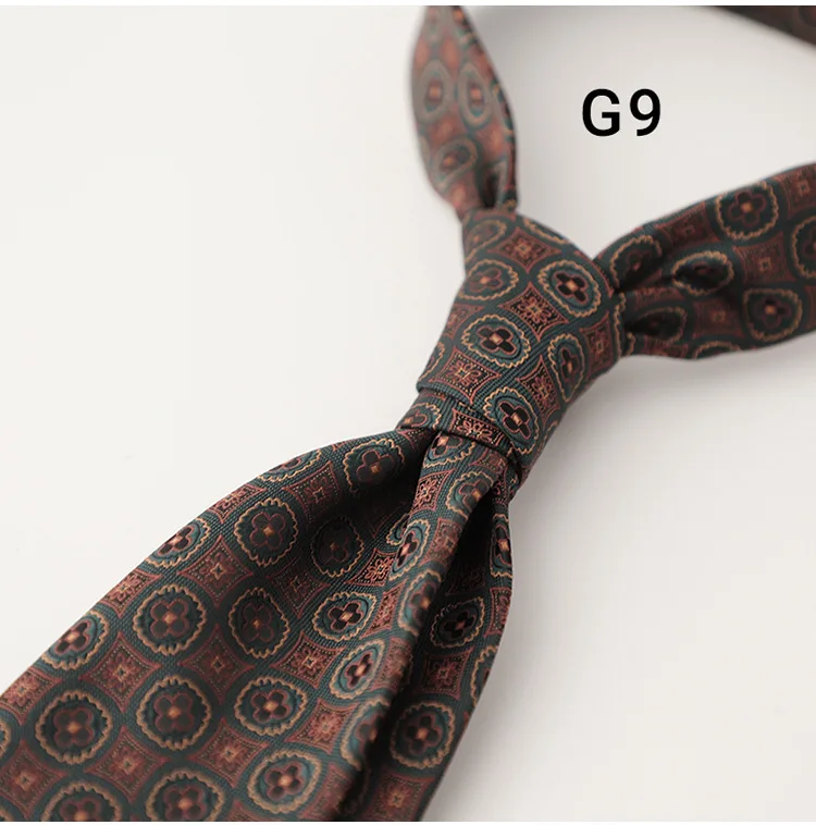 8cm Luxury Silk Neckties Men's Formal Business Ties Paisley Striped Red Navy Neck Tie Handmade Casual Neckwear Skinny Tie Cravat