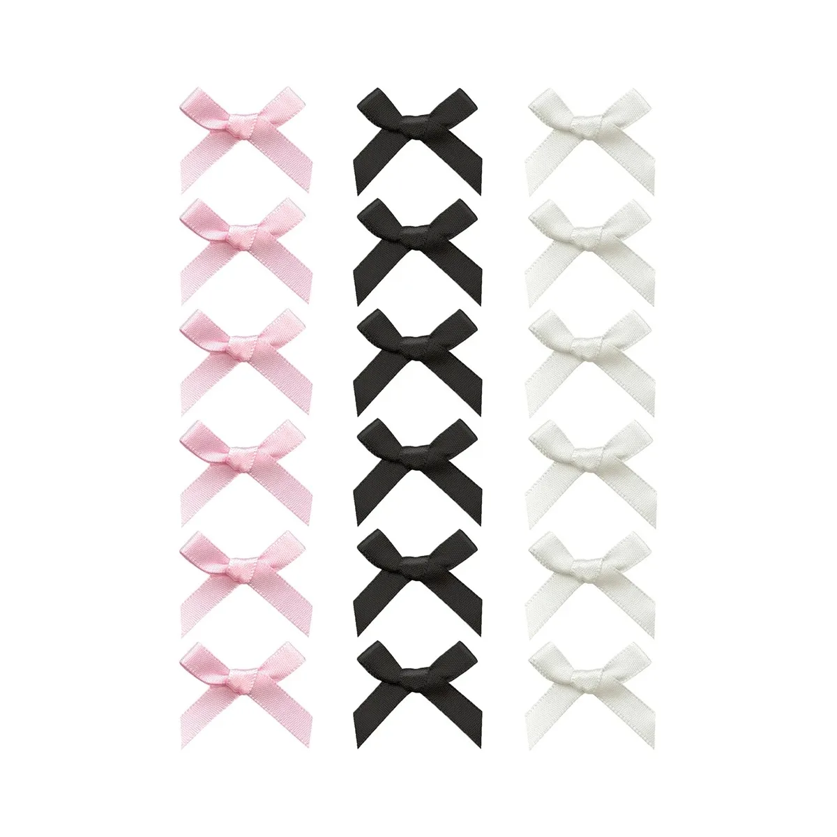 18pcs Women Hair Accessories Set Colorful Ribbons Bows Hair Clips Cute Hair Claw Straps Fashionable Sweet Silk Ribbon Hairpin