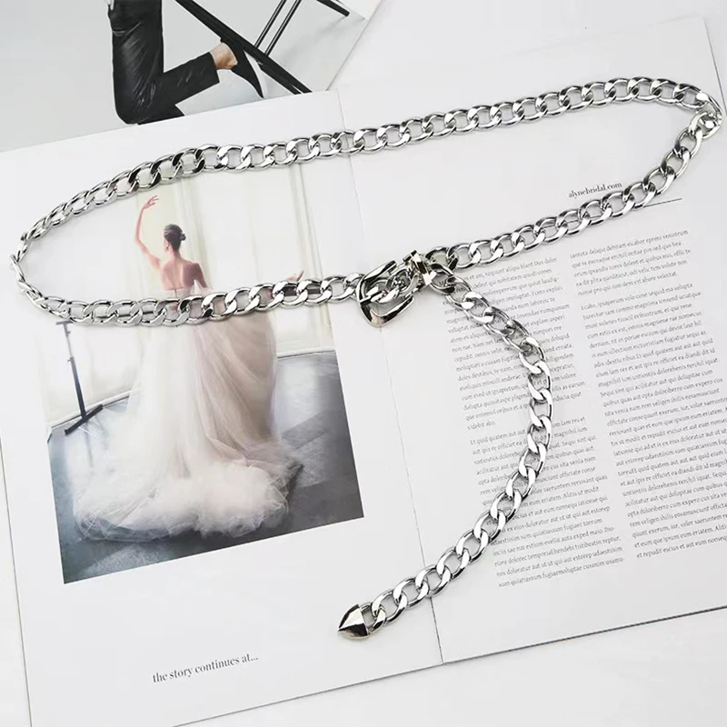 Fashion Metal Waist Chain Simple Dress Corset Waist Belt Unisex Body Jewelry Accessories for Parties Special Occasions