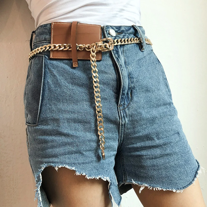 Fashion Metal Waist Chain Simple Dress Corset Waist Belt Unisex Body Jewelry Accessories for Parties Special Occasions