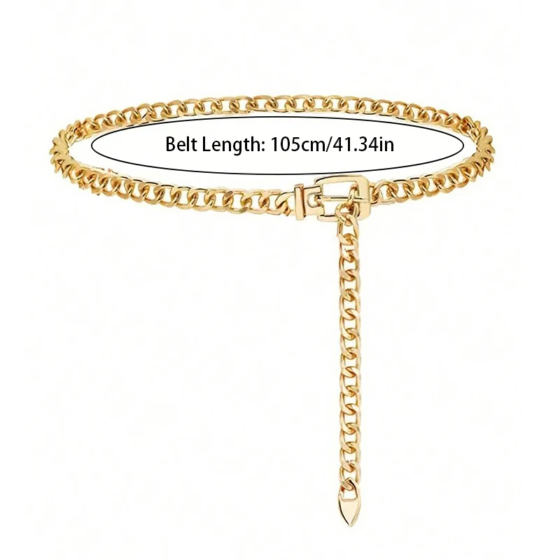 Fashion Metal Waist Chain Simple Dress Corset Waist Belt Unisex Body Jewelry Accessories for Parties Special Occasions