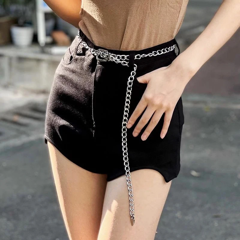 Fashion Metal Waist Chain Simple Dress Corset Waist Belt Unisex Body Jewelry Accessories for Parties Special Occasions