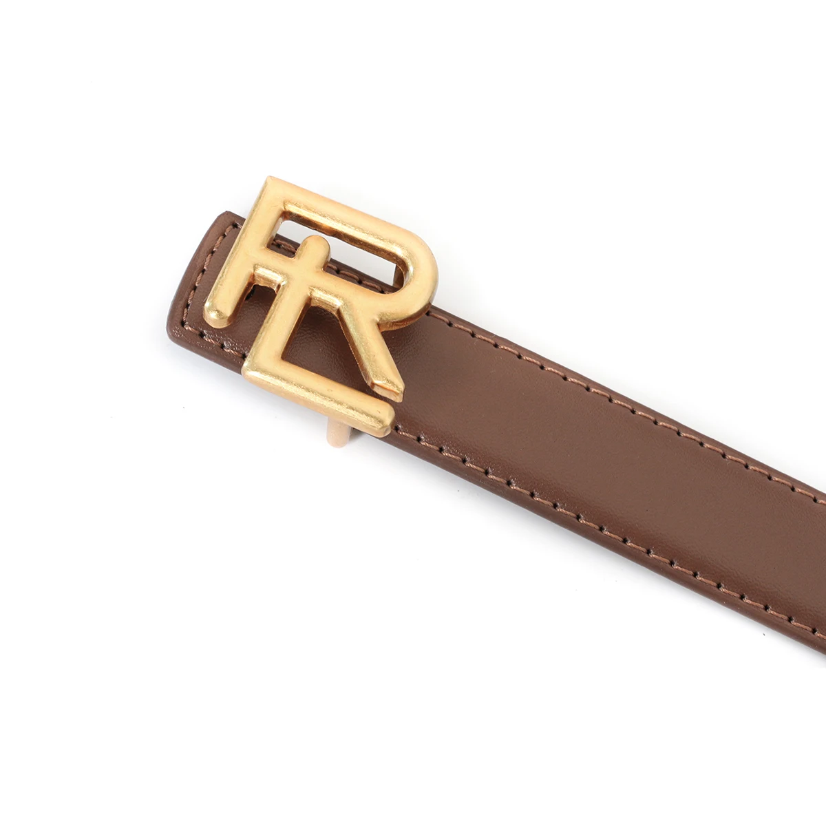 Narrow Female Cowhide Luxury Designer Brand Letter Buckle Belt Women Genuine Real Leather Dress Strap for Jeans Waistband 23mm
