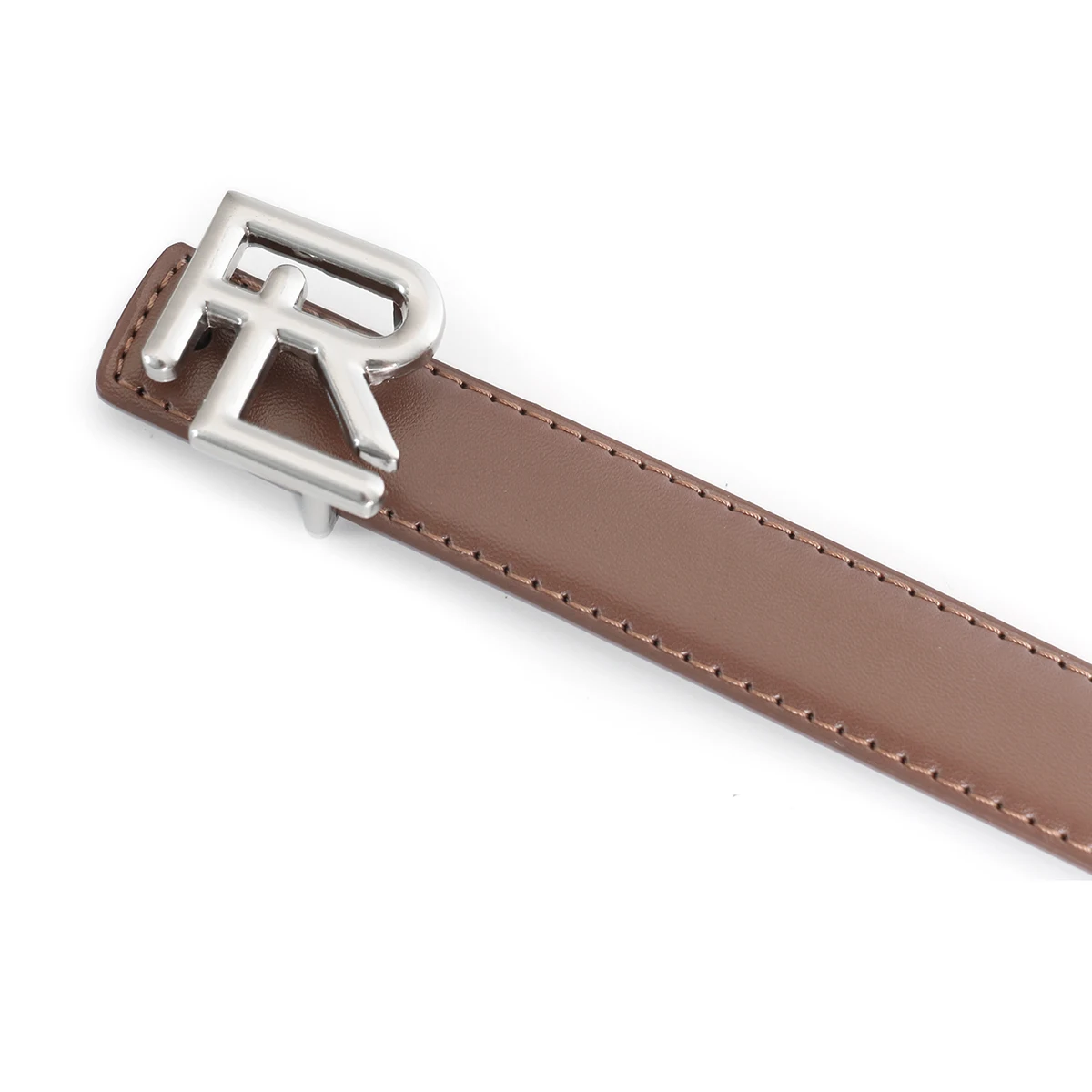 Narrow Female Cowhide Luxury Designer Brand Letter Buckle Belt Women Genuine Real Leather Dress Strap for Jeans Waistband 23mm
