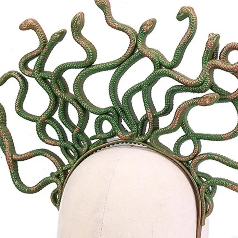 2025 New Medusa Snake for Head for Head Hoops Women Makeup Photoshoot Punk Headband