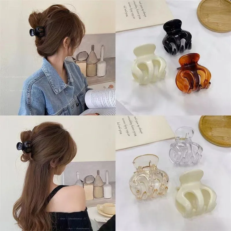 1/5pcs Simple Pumpkin Hair Clip for Women Elegant Daily Wear Ponytail Clip Fashion Girl Shark Clip Hair Accessories
