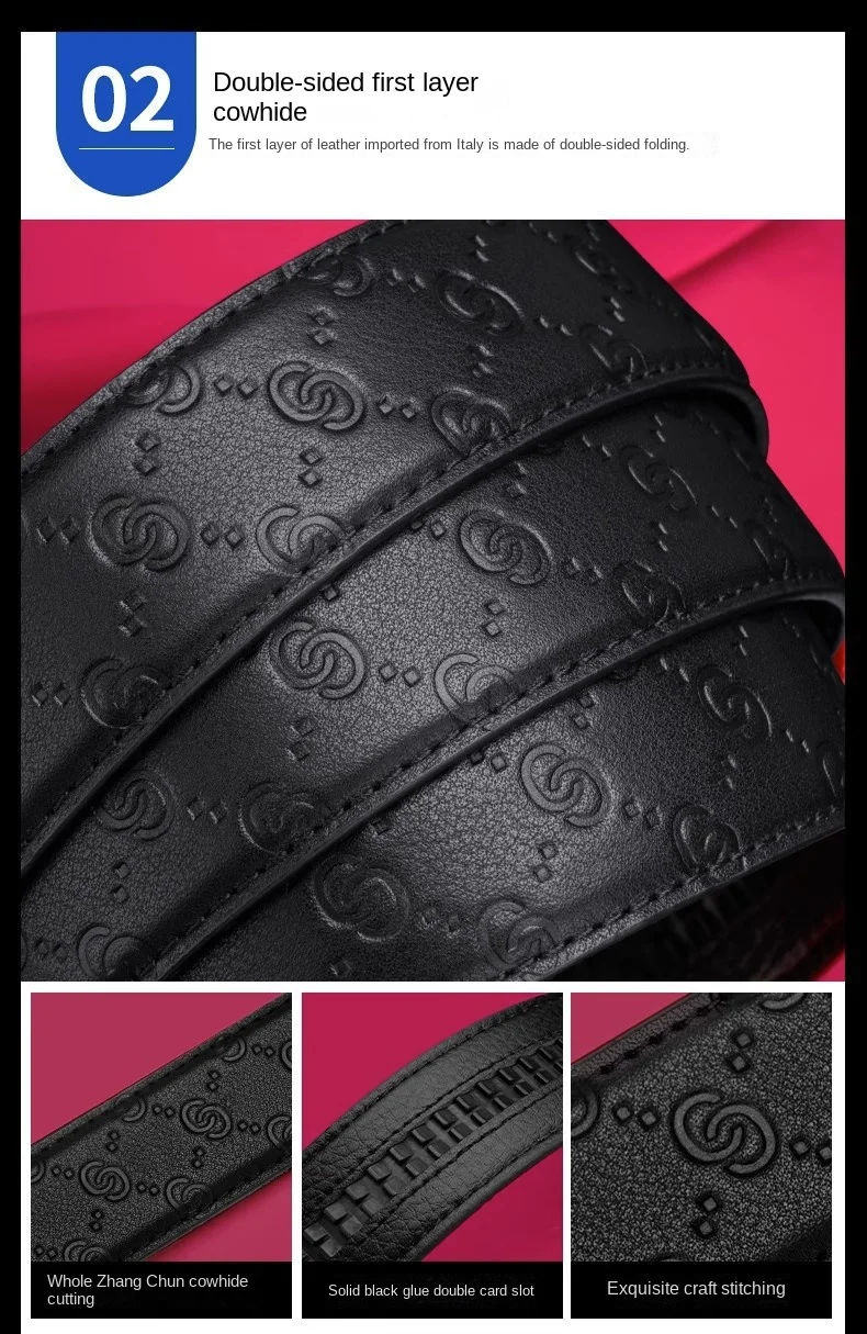 OYIFAN Brand Luxury Men's Belt Click Buckle Ratchet Belt Men Business Casual Automatic Belt Men Fashion Designer Belt