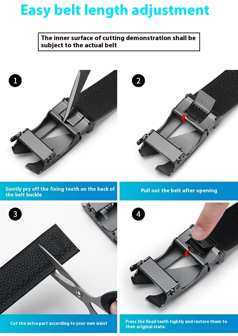 OYIFAN Brand Luxury Men's Belt Click Buckle Ratchet Belt Men Business Casual Automatic Belt Men Fashion Designer Belt