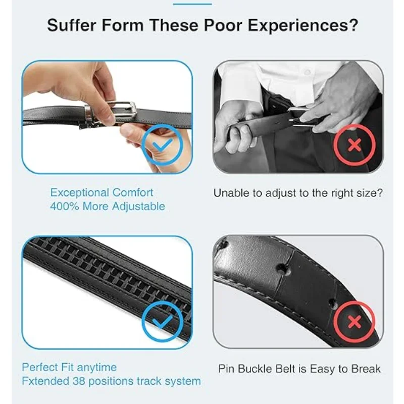 OYIFAN Brand Luxury Men's Belt Click Buckle Ratchet Belt Men Business Casual Automatic Belt Men Fashion Designer Belt
