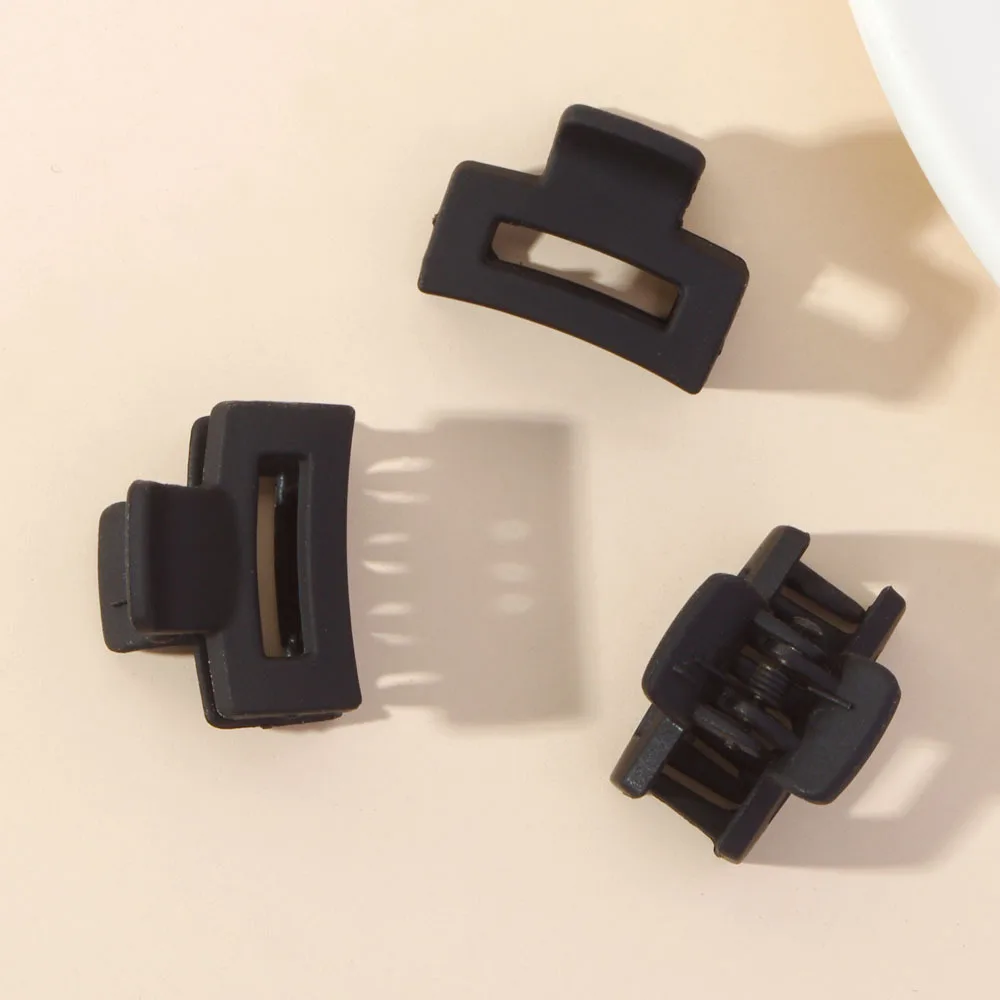 10 Pcs Small Hair Clips for Women Girl Matte Rubber Coating Rectangle Hair Claw Clips for Women Thin Fine Short Hair Accessories