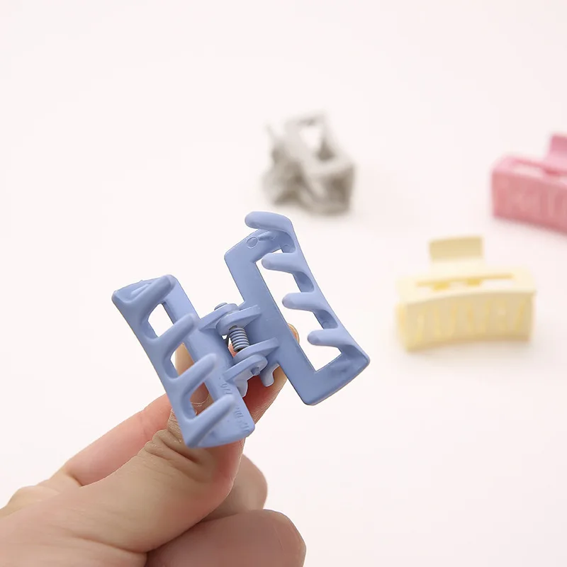 10 Pcs Small Hair Clips for Women Girl Matte Rubber Coating Rectangle Hair Claw Clips for Women Thin Fine Short Hair Accessories