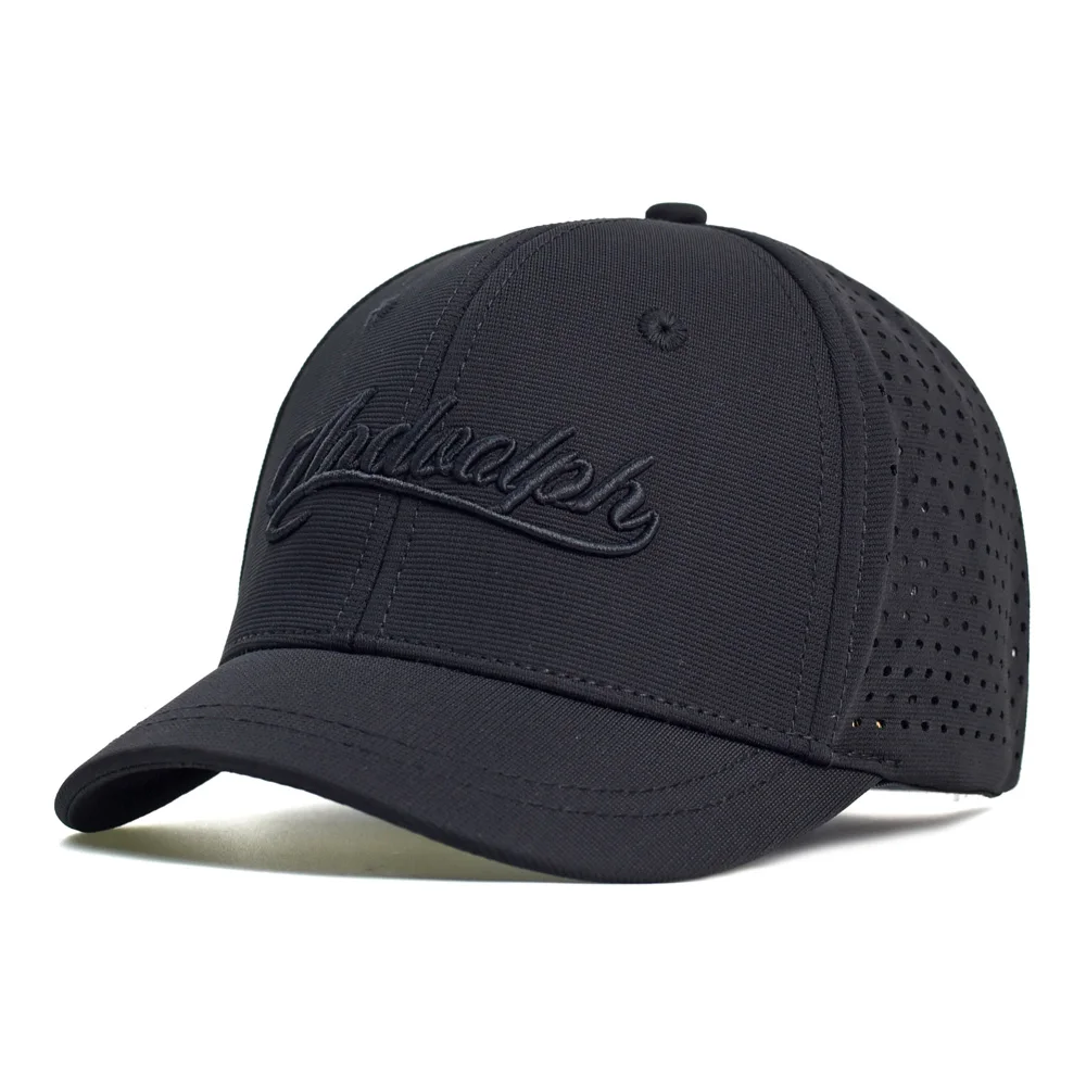 Mesh Short Brim Back Closed Baseball Cap Men Women Breathable Snapback Hats Fitted Dad Hat Adjustable Solid Trucker Style