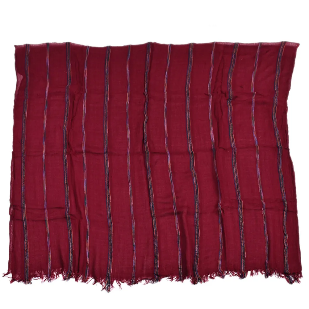 Cotton Linen Fashion Striped Men Scarf Autumn Winter Warm Scarves Short Tassel Bufanda Male Accessories Pashmina Shawl