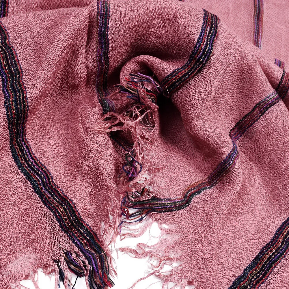 Cotton Linen Fashion Striped Men Scarf Autumn Winter Warm Scarves Short Tassel Bufanda Male Accessories Pashmina Shawl