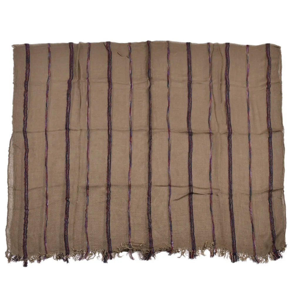 Cotton Linen Fashion Striped Men Scarf Autumn Winter Warm Scarves Short Tassel Bufanda Male Accessories Pashmina Shawl