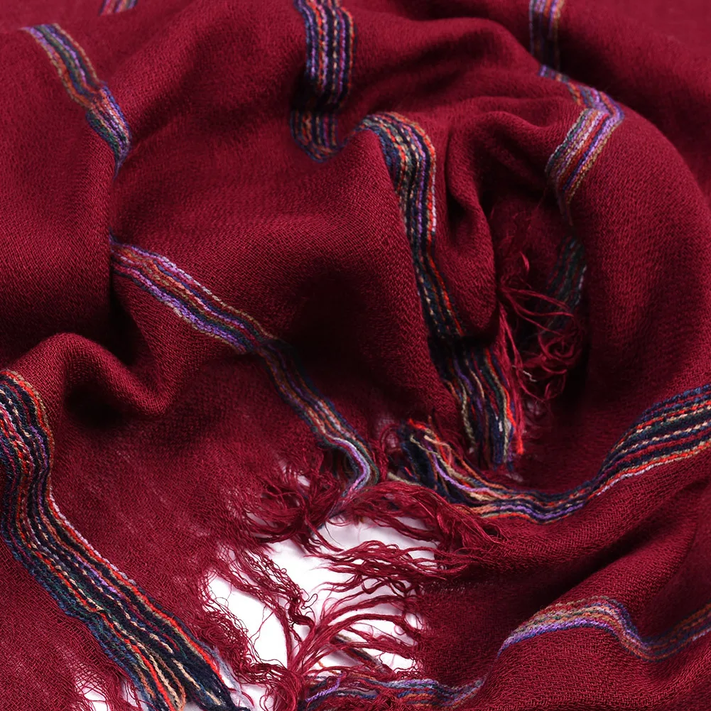 Cotton Linen Fashion Striped Men Scarf Autumn Winter Warm Scarves Short Tassel Bufanda Male Accessories Pashmina Shawl