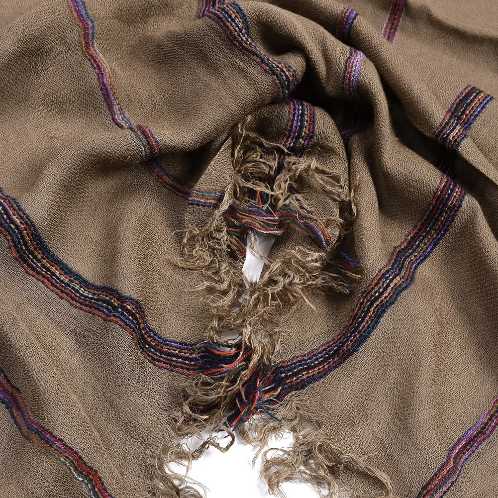 Cotton Linen Fashion Striped Men Scarf Autumn Winter Warm Scarves Short Tassel Bufanda Male Accessories Pashmina Shawl