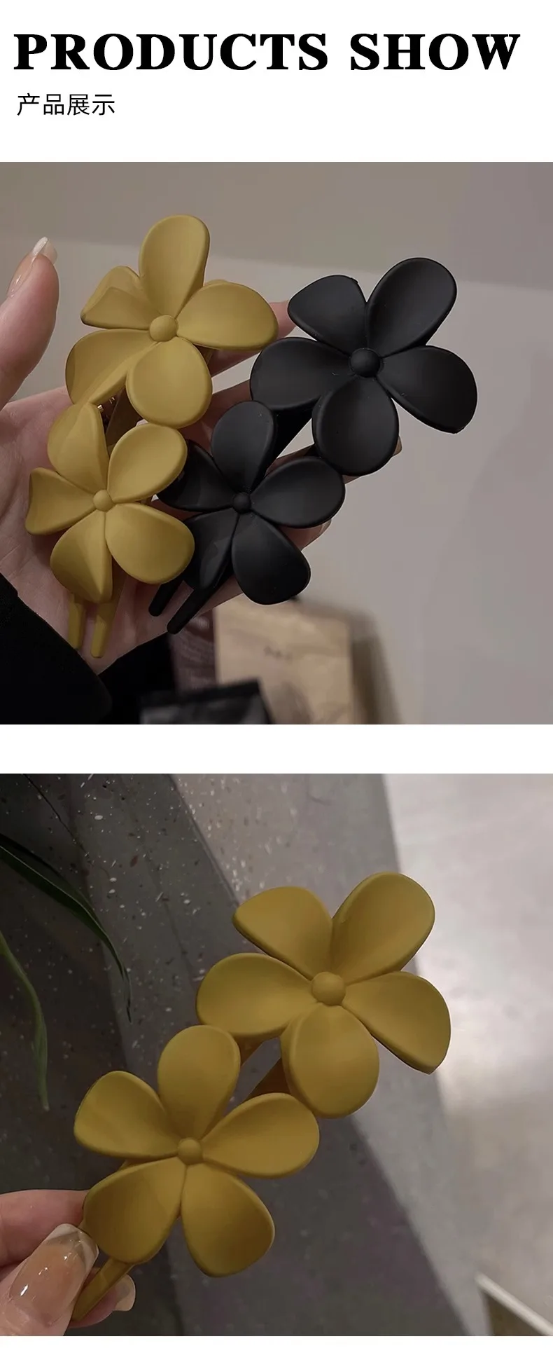New Hair Clips Accessories Elegant Fashion Frosted Butterfly Flower Barrettes Women Simplicity Hairpins Simple Duckbill Headwear