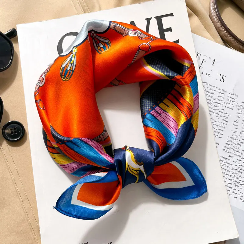 Luxury Brand 100% Real Silk Scarf Women Square Neck Tie Shawls Wraps for Ladies Foulard Scarves Pashmina Female Hijab Bandana