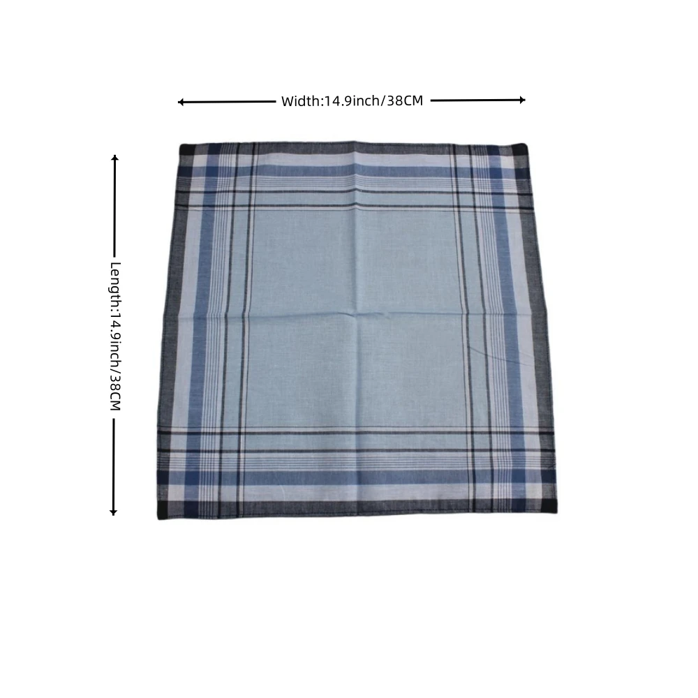 38cm Vintage Satin Cotton Handkerchief, Classic and Soft, Sweat Wicking Home Decoration, Gift for Elders, 9PCS, Thin Version