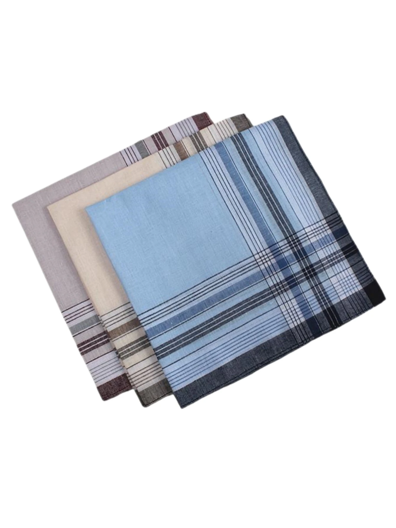 38cm Vintage Satin Cotton Handkerchief, Classic and Soft, Sweat Wicking Home Decoration, Gift for Elders, 9PCS, Thin Version