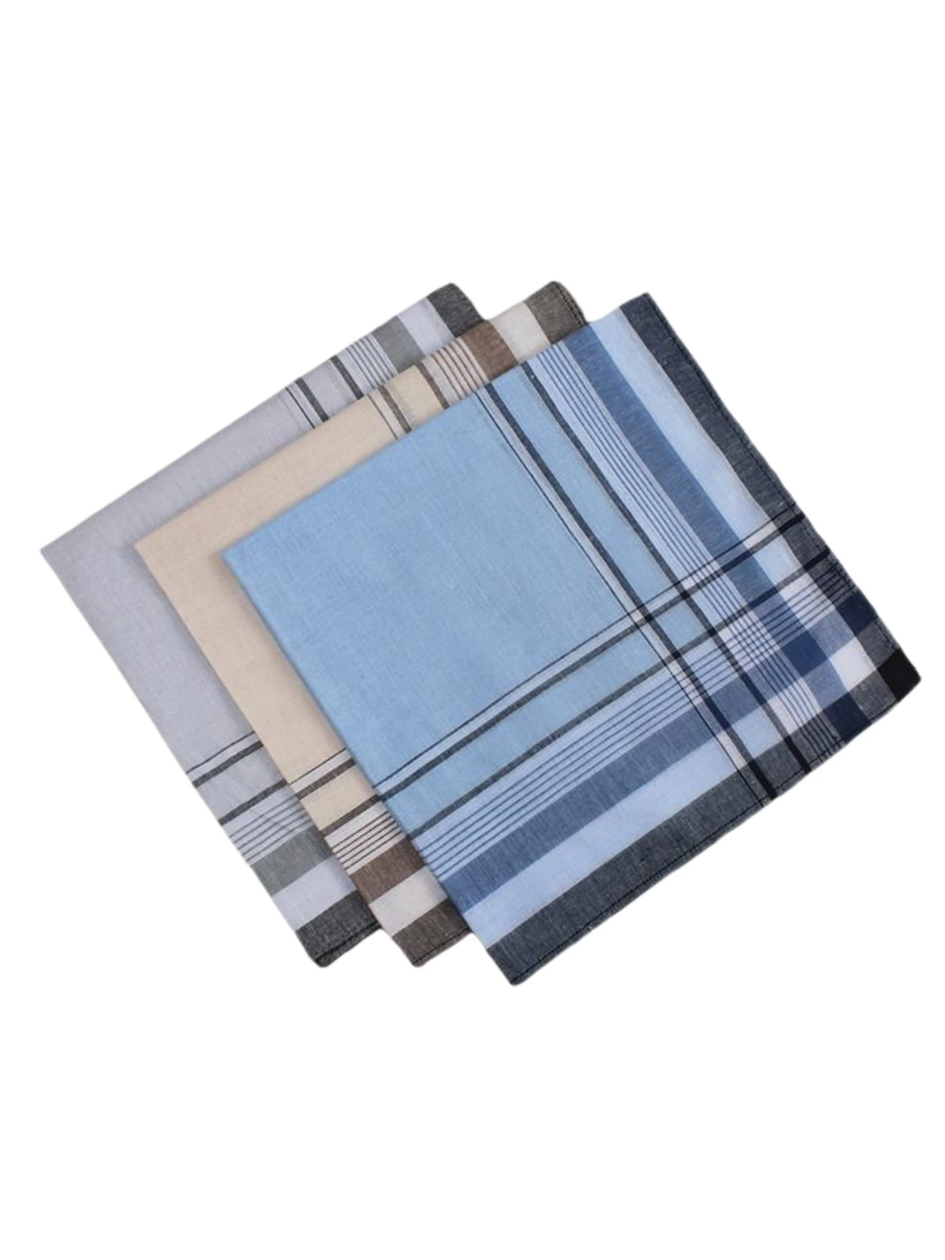38cm Vintage Satin Cotton Handkerchief, Classic and Soft, Sweat Wicking Home Decoration, Gift for Elders, 9PCS, Thin Version