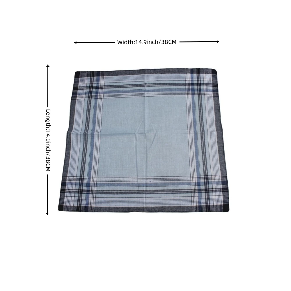 38cm Vintage Satin Cotton Handkerchief, Classic and Soft, Sweat Wicking Home Decoration, Gift for Elders, 9PCS, Thin Version