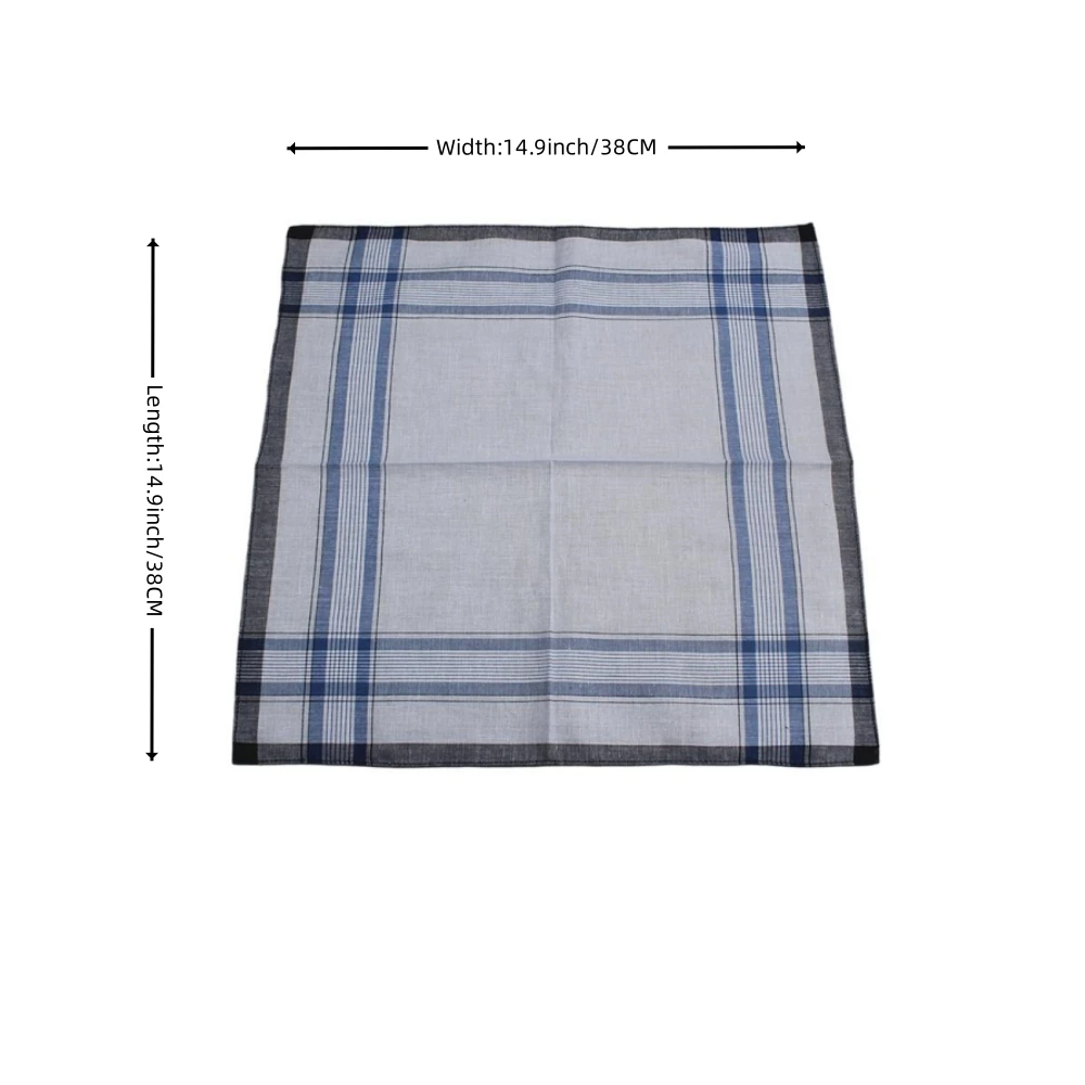 38cm Vintage Satin Cotton Handkerchief, Classic and Soft, Sweat Wicking Home Decoration, Gift for Elders, 9PCS, Thin Version