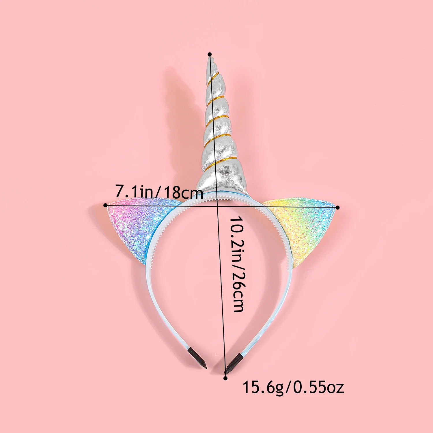 Glitter Cat Ears Headbands Birthday Party Decor Rainbow Cat Ears Hairband Unicorn Headband Kids Children Party Favor Headwear