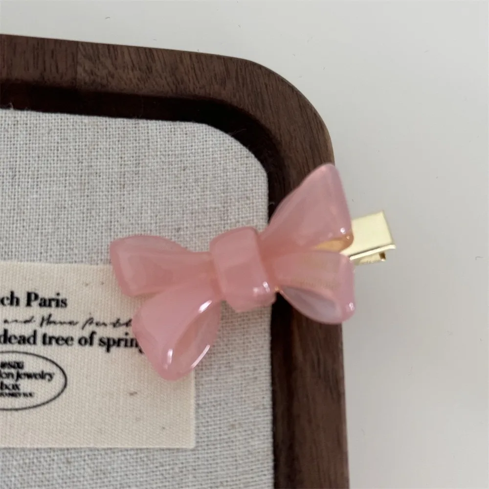 New Korean Bow Hair Clip Elegant Acetate Hair Accessory Hair Clamps Girl Women Duckbill Clip