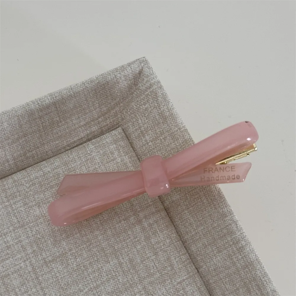 New Korean Bow Hair Clip Elegant Acetate Hair Accessory Hair Clamps Girl Women Duckbill Clip