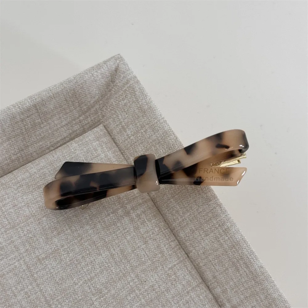 New Korean Bow Hair Clip Elegant Acetate Hair Accessory Hair Clamps Girl Women Duckbill Clip