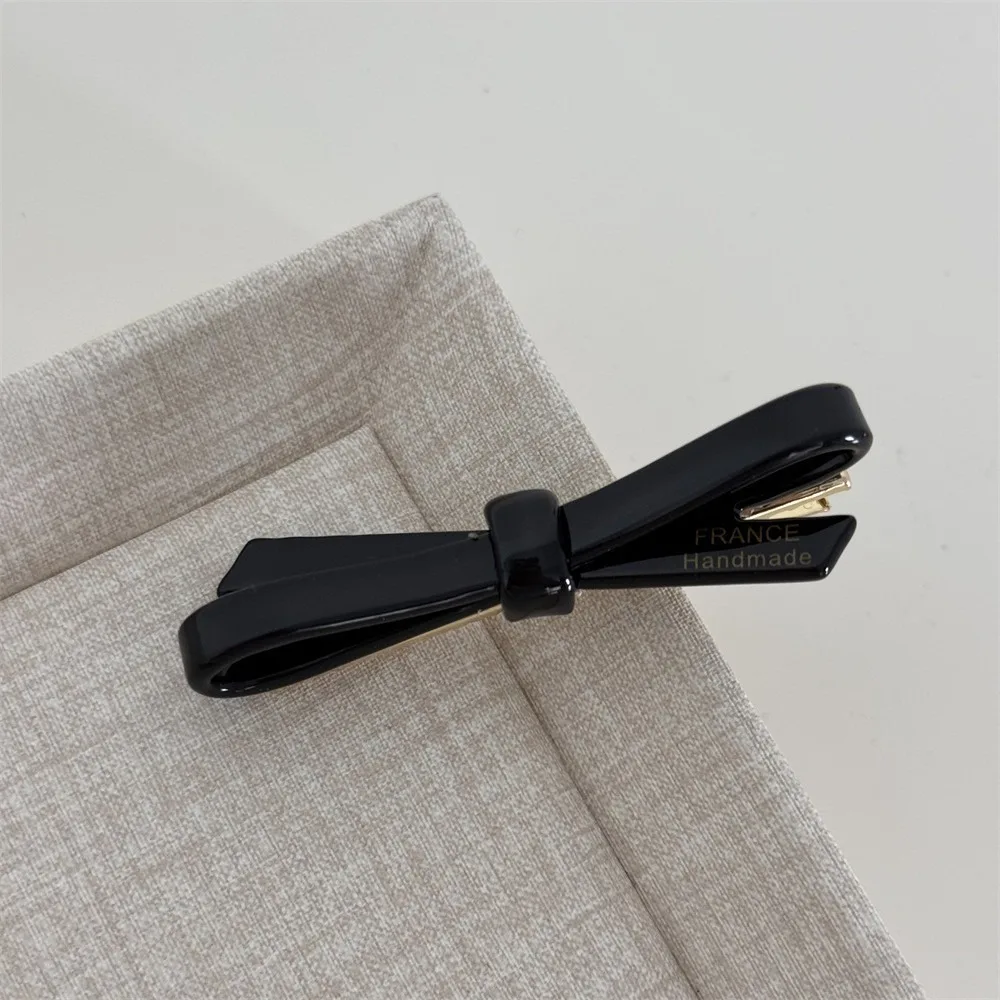New Korean Bow Hair Clip Elegant Acetate Hair Accessory Hair Clamps Girl Women Duckbill Clip