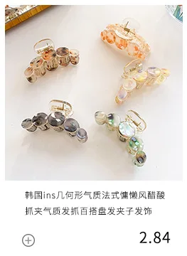 New French Gold Label Hollow Large Acetate Hair Claw Light Luxury Claw Clip Crab Hair Clip for Women Hair Accessories