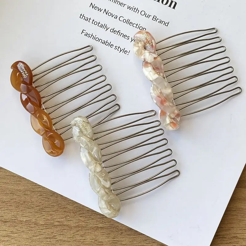 Twisted Hair Comb New Fashion HairClip Side Hair Elegant Hairpin Comb Headside Girl Hair Accessoires Pinzas Para El Cabello