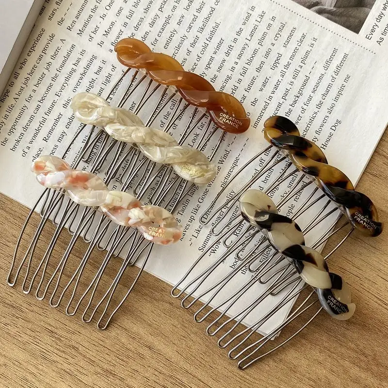 Twisted Hair Comb New Fashion HairClip Side Hair Elegant Hairpin Comb Headside Girl Hair Accessoires Pinzas Para El Cabello