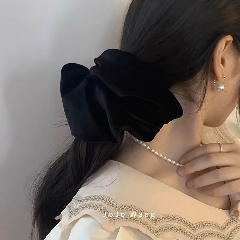 korea velvet scrunchie oversize for women red hair rubber bands girls elastic big hair tie adult maxi scrunchies hair accessorie