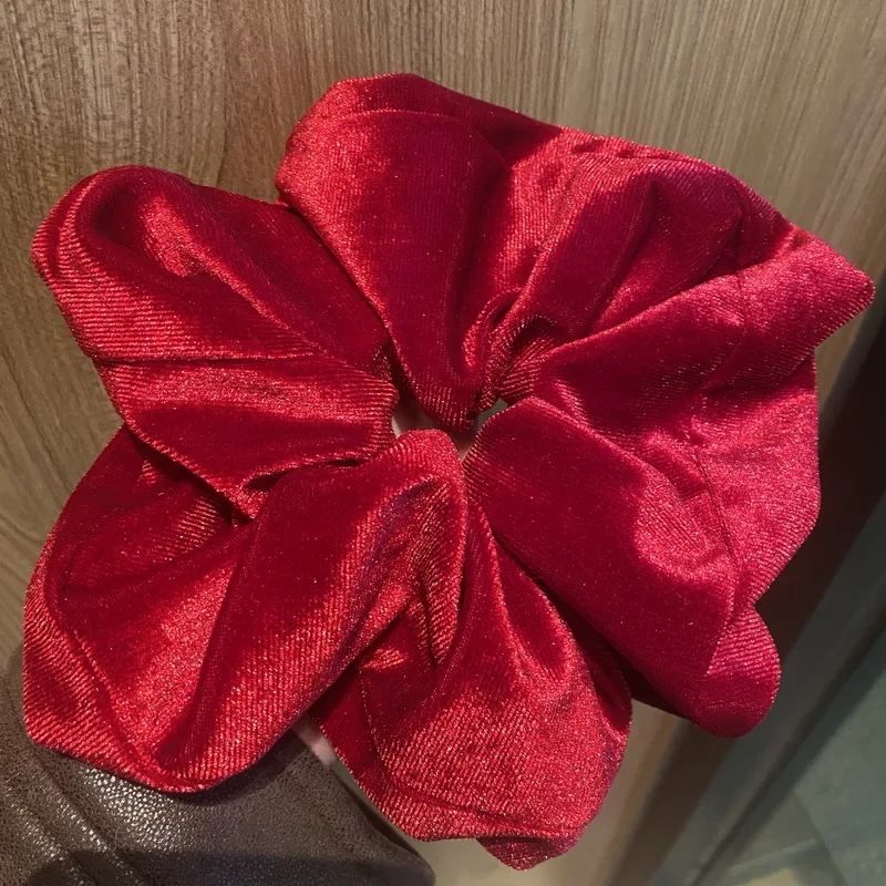 korea velvet scrunchie oversize for women red hair rubber bands girls elastic big hair tie adult maxi scrunchies hair accessorie