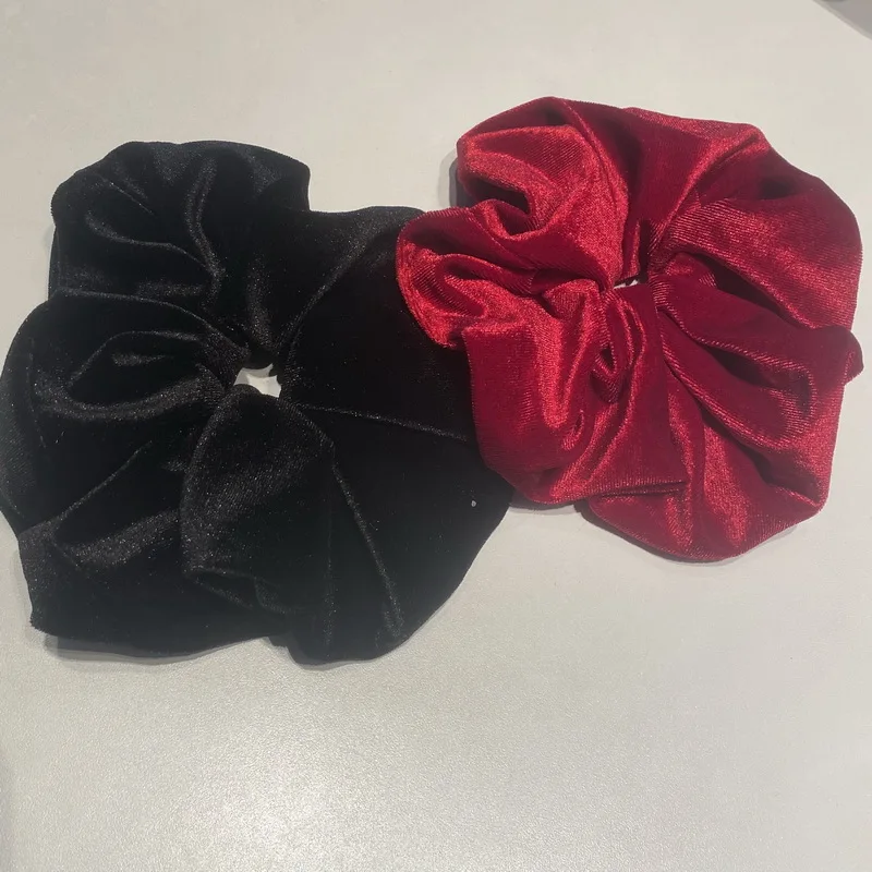 korea velvet scrunchie oversize for women red hair rubber bands girls elastic big hair tie adult maxi scrunchies hair accessorie