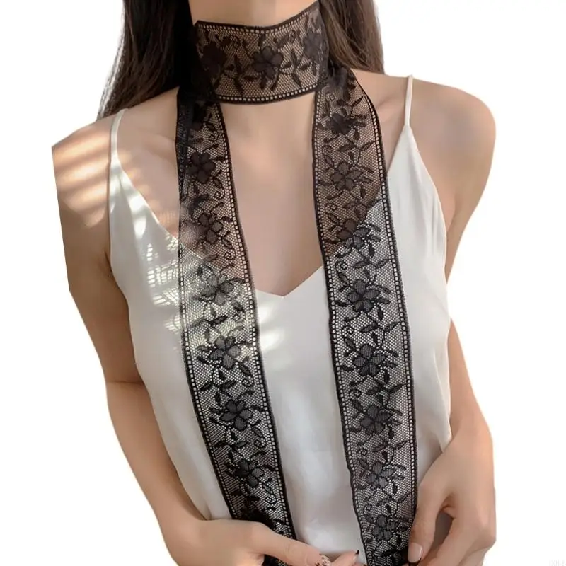 Fashionable Lace Wrap Evening Party Scarves Daily Commute Soft Neckerchief for Fashionable Women