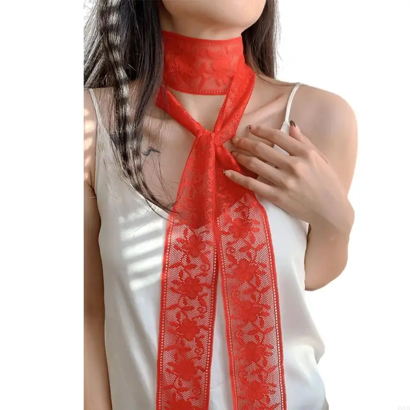 Fashionable Lace Wrap Evening Party Scarves Daily Commute Soft Neckerchief for Fashionable Women
